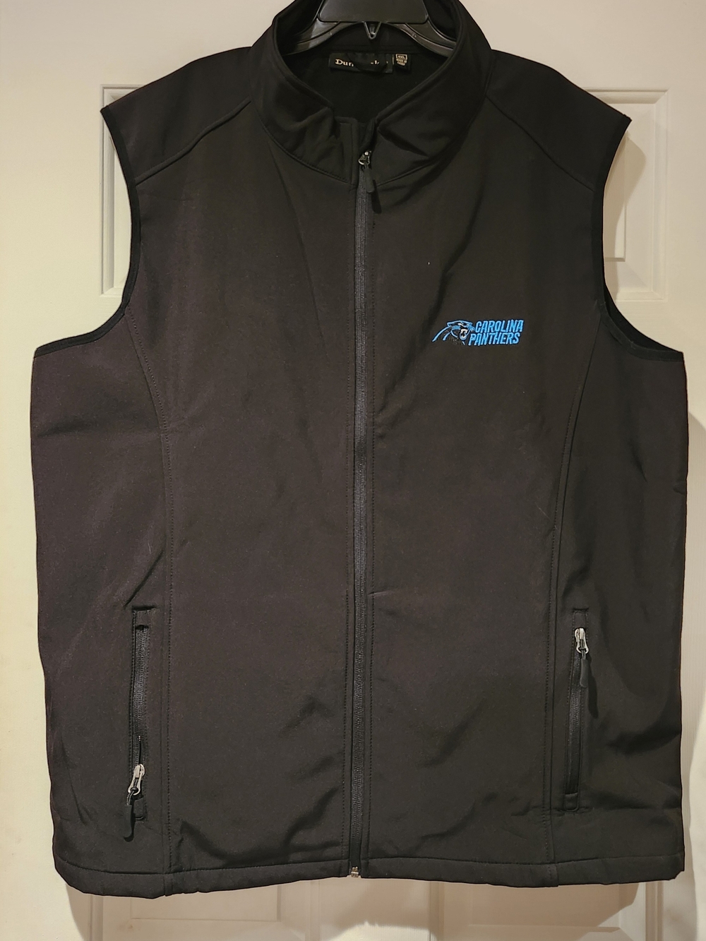 Dunbrooke Black Carolina Panthers Softshell Vest